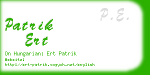 patrik ert business card